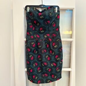 Frock! by Tracy Reese Strapless Beverly Silk Dress Rose Wine Size 10 Medium NWT